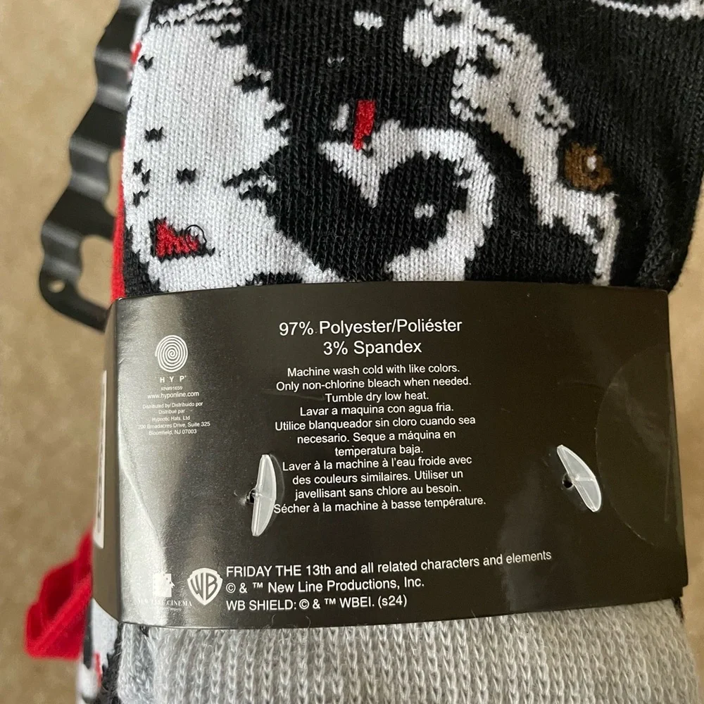 NWT 6 pack Friday the 13th Men's‎ Socks. Size 6-12